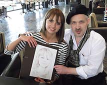 шаржист вместе с Лущик