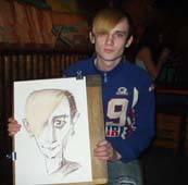 шарж на парня с челкой