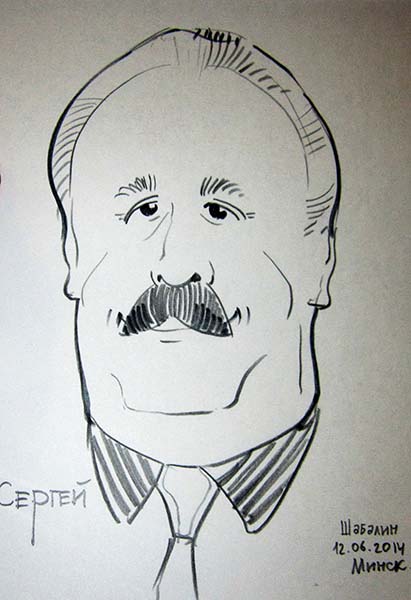 Шаржист на корпоратив Михаил Шабалин,Минск,шарж Сергея