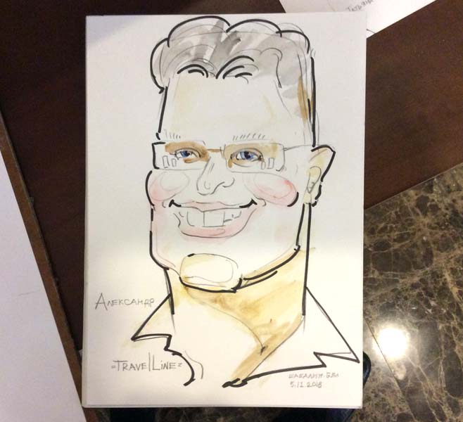 Рисунок пастелью Александра шаржист Михаил Шабалин Мишель Минск